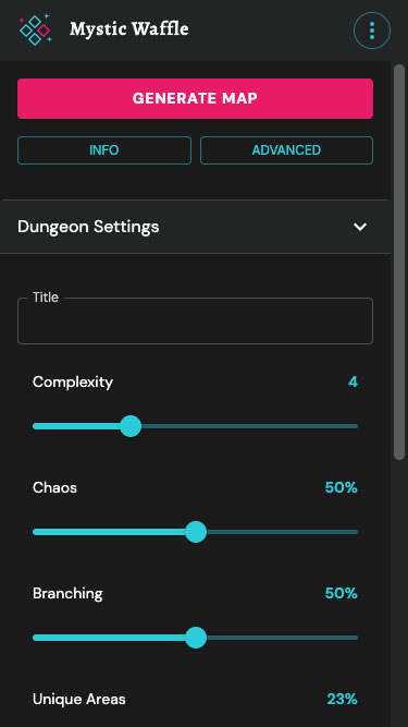 Responsive map generator controls