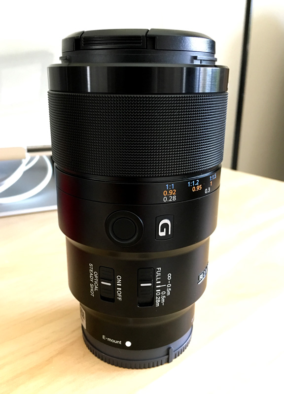 Sony 90mm Macro G OSS Lens Side