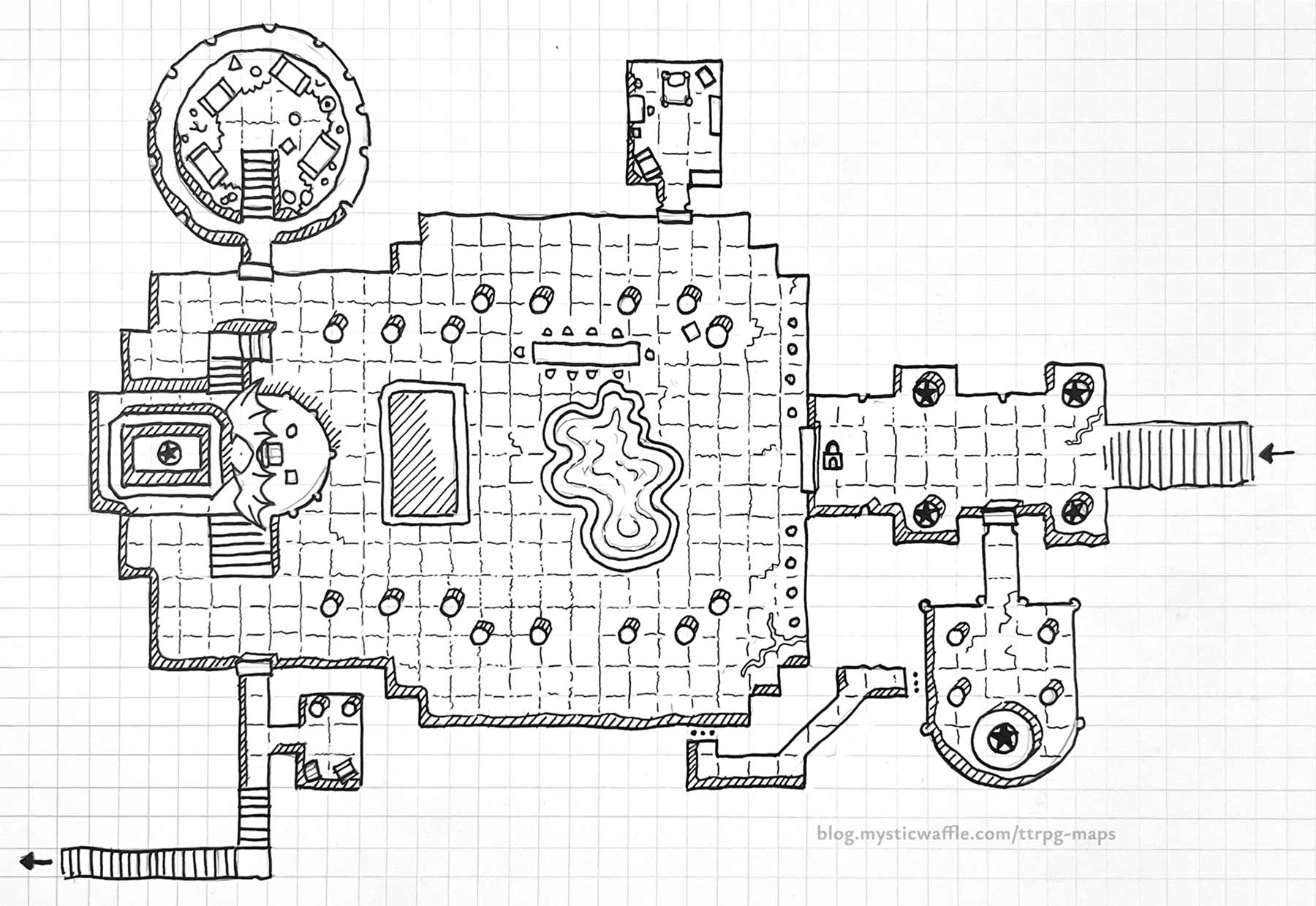 Temple of the Bat Dungeon Map